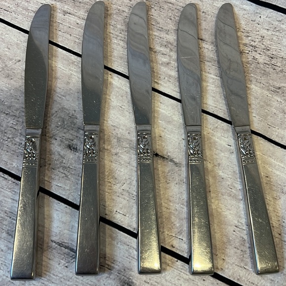 Oneida Community Forever 9-1/2" Silver Plated Modern Hollow Knives 1939 - Picture 3 of 3